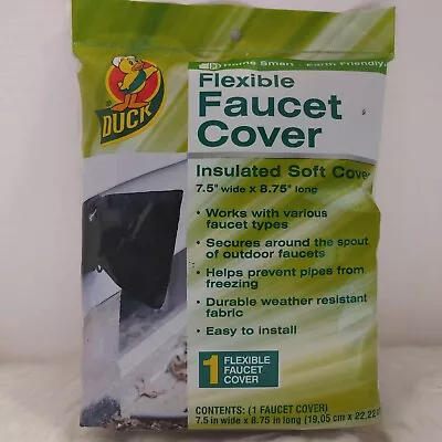 Duck Flexible Slip-On Insulated Black Outdoor Faucet Cover Freeze Protection • £4.72