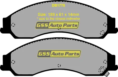 $45.75 • Buy Front General Purpose Brake Pads DB1778GP DB1778  Suits Mitsubishi 380 1/05 - 1/