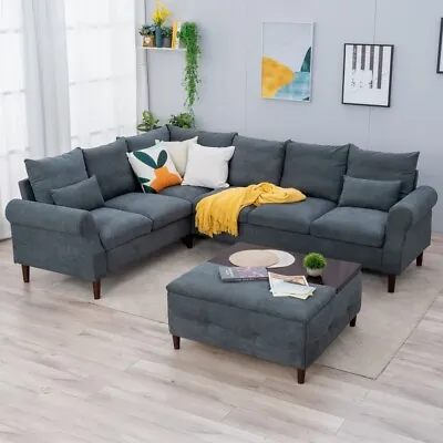 Panana 6 Seat L Shaped Sectional Sofa With Universal Corner Chpice Of Colour • $529.99