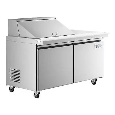 60  2 Door Mega Top Stainless Steel Refrigerated Sandwich Prep Table Workstation • $3705.07