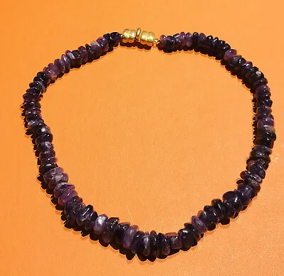 Vintage Joseph Mazer Gold Plated Purple Amethyst Beads Collar Necklace • $250