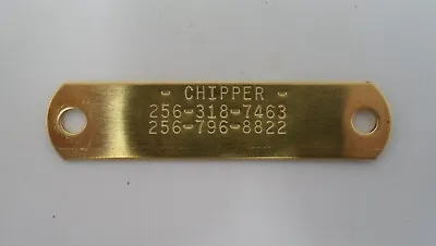 5/8 Inch Brass Nameplate For Your Dog Collars / Id Your Pets • $4