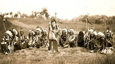 Native American Indian Treaty Talks  In Dakota Vintage 8 X 10  Photo 1890s • $7.99