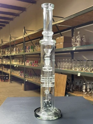 $64.99 • Buy 16  Inch Glass Water Pipe Bong - Matrix Perc - High Quality - Black