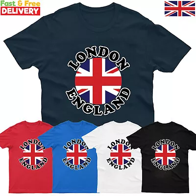 London England Mens Kids T-Shirt Great Britain Union Jack Souvenir Gift Tee Top • £10.99