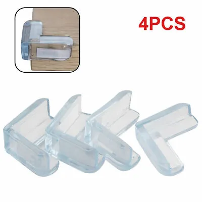 £2.85 • Buy 4pcs Corner Protectors Guards Clear Adhesive Table Furniture For Baby Kids Child
