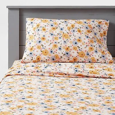 Full Vintage Floral Print Cotton Kids' Sheet Set - Pillowfort • $9.99