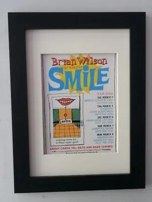 £24.95 • Buy BRIAN WILSON*Beach Boys*Smile*2004*Poster*Flyer*QUALITY FRAMED*FAST WORLD SHIP