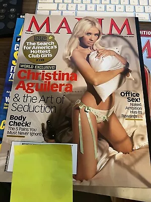 Maxim Magazine #111 March 2007 Christina Aguilera The Voice Sports Beer Sex • $15