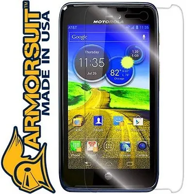 [2 Pack] ArmorSuit MilitaryShield Motorola ATRIX HD Anti-Bubble Screen Protector • $10.95