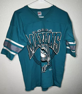 VTG Florida Marlins Men’s Medium T-shirt 90s Single Stitch Miami Marlins • $6