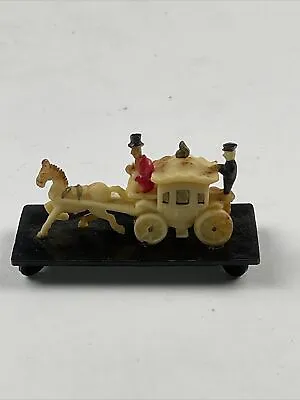 Miniature Plastic Stagecoach With Driver And Horse On Stand • $14.99