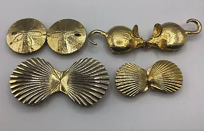 Vintage Variety Of 3 Mimi Di N And 1 Jeanne Bouchever Gold Tone Belt Buckles • $43