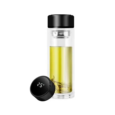 Tea Infuser Bottle - Double Wall Glass Portable Travel Mug With Stainless Ste... • $19.08