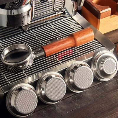 Stainless Steel Single/Double Cup Coffee Machine Filter Detachable Filter Basket • $15.65