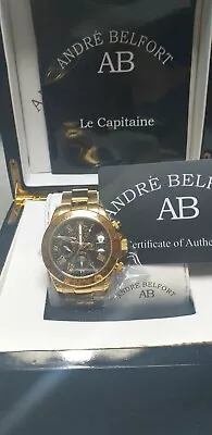 £738.60 • Buy ANDRÉ BELFORT Luxury Watch  LE CAPITAINE GOLD/BLACK  Models