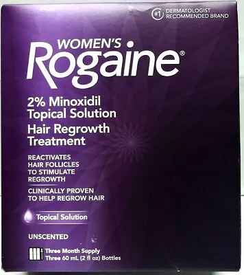 Rogaine Women 2% Minoxidil Topical Solution Hair Treatment/3 Month Exp 3/2027 • $44