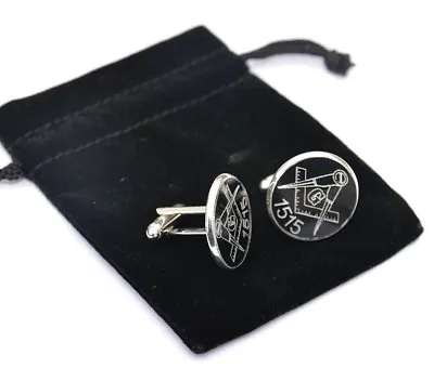 Masonic Cufflinks Freemason Gift Personalised Engraved With Own Lodge Number  • £14.95