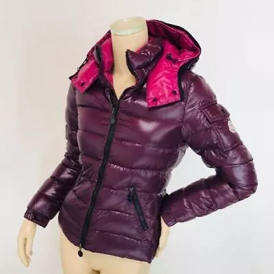 Moncler Bady Down Jacket Dark Purple Size 00 Women's Used From Japan • $491.74