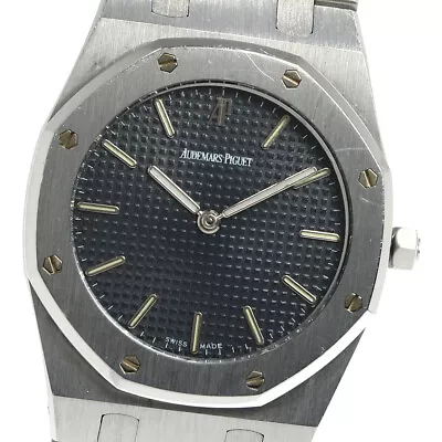 AUDEMARS PIGUET Royal Oak 56303ST Black Dial Quartz Men's Watch_799035 • $12464