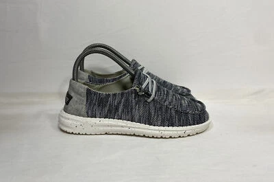 £37.71 • Buy Hey Dude Wendy Sox Dark Gray White Lace Up Comfort Shoes Women’s Size 5