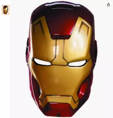 NEW Disguise Marvel Iron Man 3 Mark 42 Vacuform Mask Gold/Red One Size • $13.99