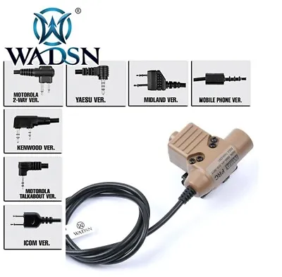 WADSN Tactical U94 PTT Push To Talk Device Civilian Radio Ver - DE TAN WZ113 • $11.87