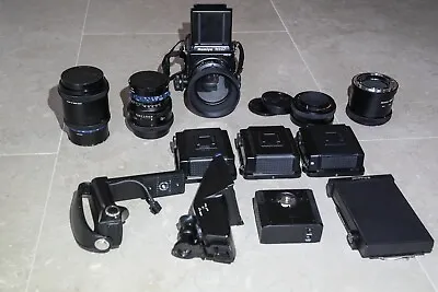 Mamiya RZ67 Pro II Medium Format SLR Film Camera With 3 Lenses And Accessories  • $2600