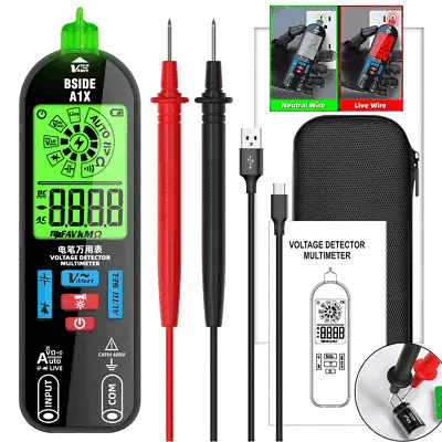 BSIDE A1X Digital Multimeter Voltage Tester Detector DC/AC Voltage Resistance • $18.95