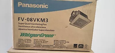 Panasonic Bathroom Exhaust Fan W/light 80CFM .03 Sone Super Quiet Motion Sensor • $89.99