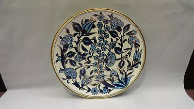 Handmade Manousakis-Keramik Rodos-Greece FLOWER  Painted Plate • $19.95