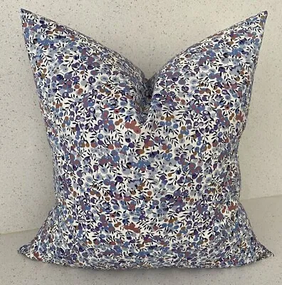 Liberty London Fabric Wiltshire Berry Blue Cotton Cushion Cover 16 Inches • £15.50