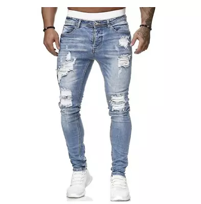 Slim Fit Jeans Men's Slim Fit Skinny Stretch Pants Denim Colored Stretch • $38.99