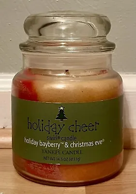 NEW Yankee Candle Holiday Cheer Swirl Candle 14.5 Oz RARE • £33.78