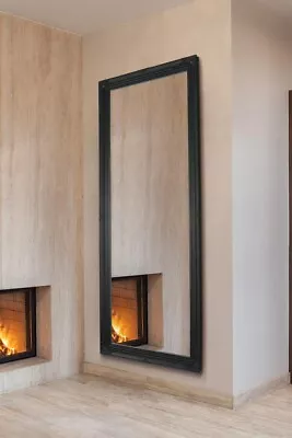 £143.50 • Buy Extra Large Mirror Full Length Black Wall Antique 6Ft6 X 2Ft6 198cm X 75cm