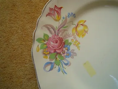 £18 • Buy  J&G MEAKIN C1912 ***ROSE AND RIBBON***  'SOL SUNSHINE'   DINNER PLATE EX COND 