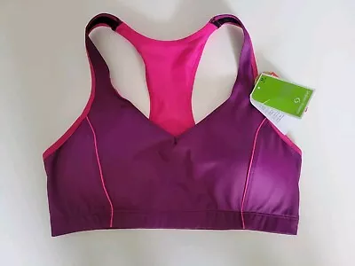 Moving Comfort Vixen Sports Bra Pink Purple Velvet Size M  34CD-36C New With Tag • $20