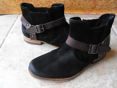 Black Suede Boots Size.38 UK.5 Miss KG. New No Box. Flat  • £22