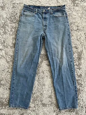 Vintage Levis 555 Jeans Mens 38x32 Blue Relaxed Fit Straight Leg Casual Denim • $22.49