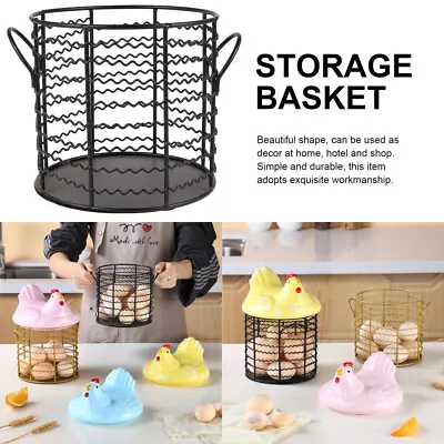  Candy Stuffed Eggs Wire Gathering Basket Storage Portable Delicate • £15.38