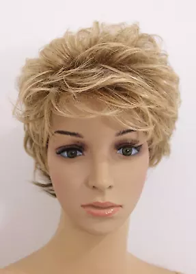 Gabor Flexlite Wig Short Highlights Blonde Wavy Kanekalon Personal Fit Cap O/S • $34.99