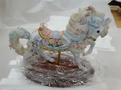 Large  Ribbons And Roses  Limited Edition Lenox Vintage Carousel Porcelain Horse • $199.85