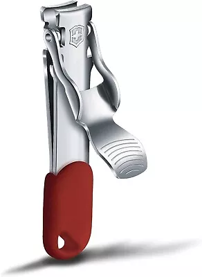 VICTORINOX Swiss Made Red Nail Clipper With Lanyard Hole - Stainless Steel • $23.50