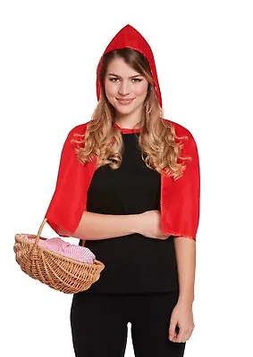 Red Riding Short Hood Cape & Hood Fairytale Halloween Fancy Dress World Book Day • £3.95