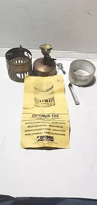 Vintage SVEA Optimus 123  Brass Stove -  Sweden With Original Instructions • $41