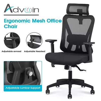Advwin Mesh Office Chair Ergonomic Computer Seat Executive Study Gaming Chairs • $149.90
