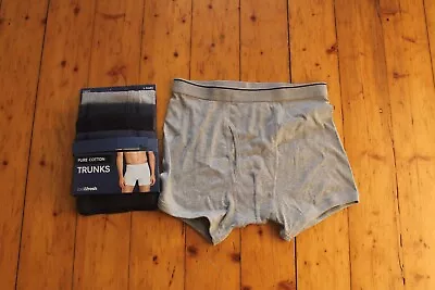 Marks & Spencer Mens Size M Pure Cotton Trunks Brand New Never Worn Superb • £15