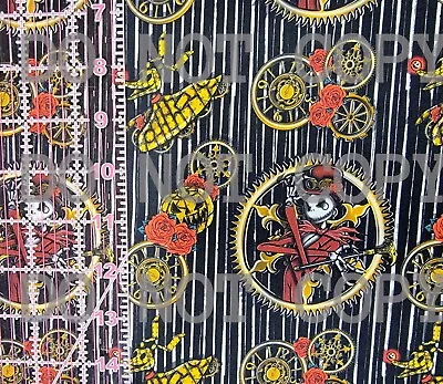 Custom 100% Cotton Woven Nightmare Before Christmas Jack Steampunk 1/4 Yard  • $5.99