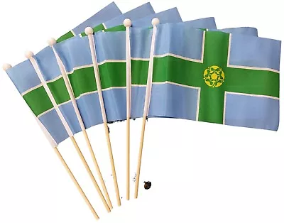 £8.99 • Buy Derbyshire Waving Hand Flag 6 Pack FREE UK DELIVERY!