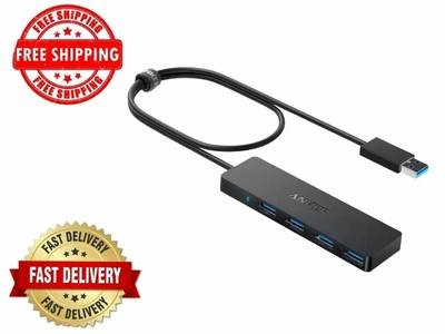 $36.99 • Buy Anker 4-Port USB 3.0 Hub, Ultra-Slim Data USB Hub With 2 Ft Extended Cable 